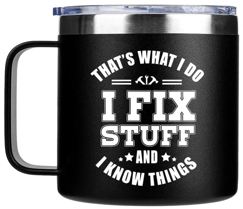 Edizzone front view mug showing durable stainless steel and practical design