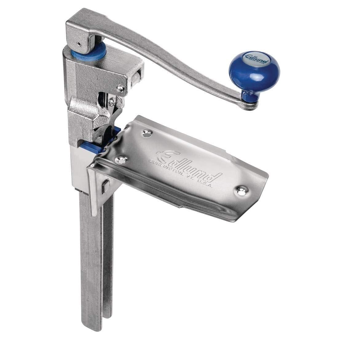 Edlund ergonomic handle closeup showing reduced hand fatigue benefit