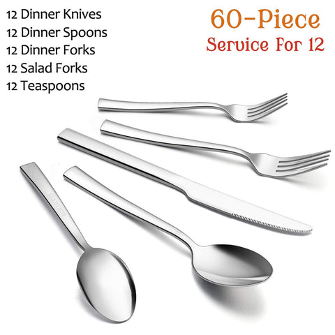 E-far dinner knife close-up showing serrated blade for easier cutting