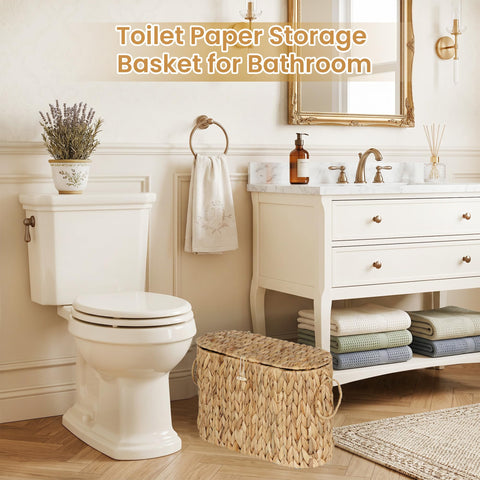 efluky slim basket placed between toilet and wall saving space