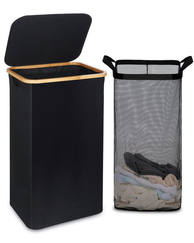efluky front view of laundry basket showing large capacity and neat appearance