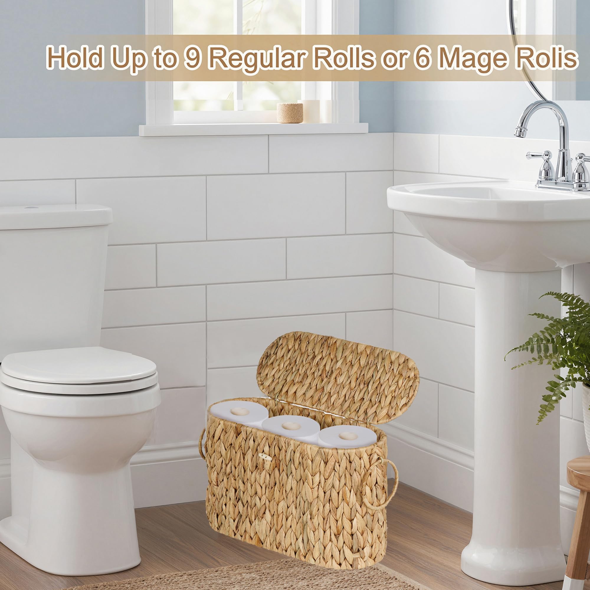 efluky basket in bathroom decor setting adding natural warmth
