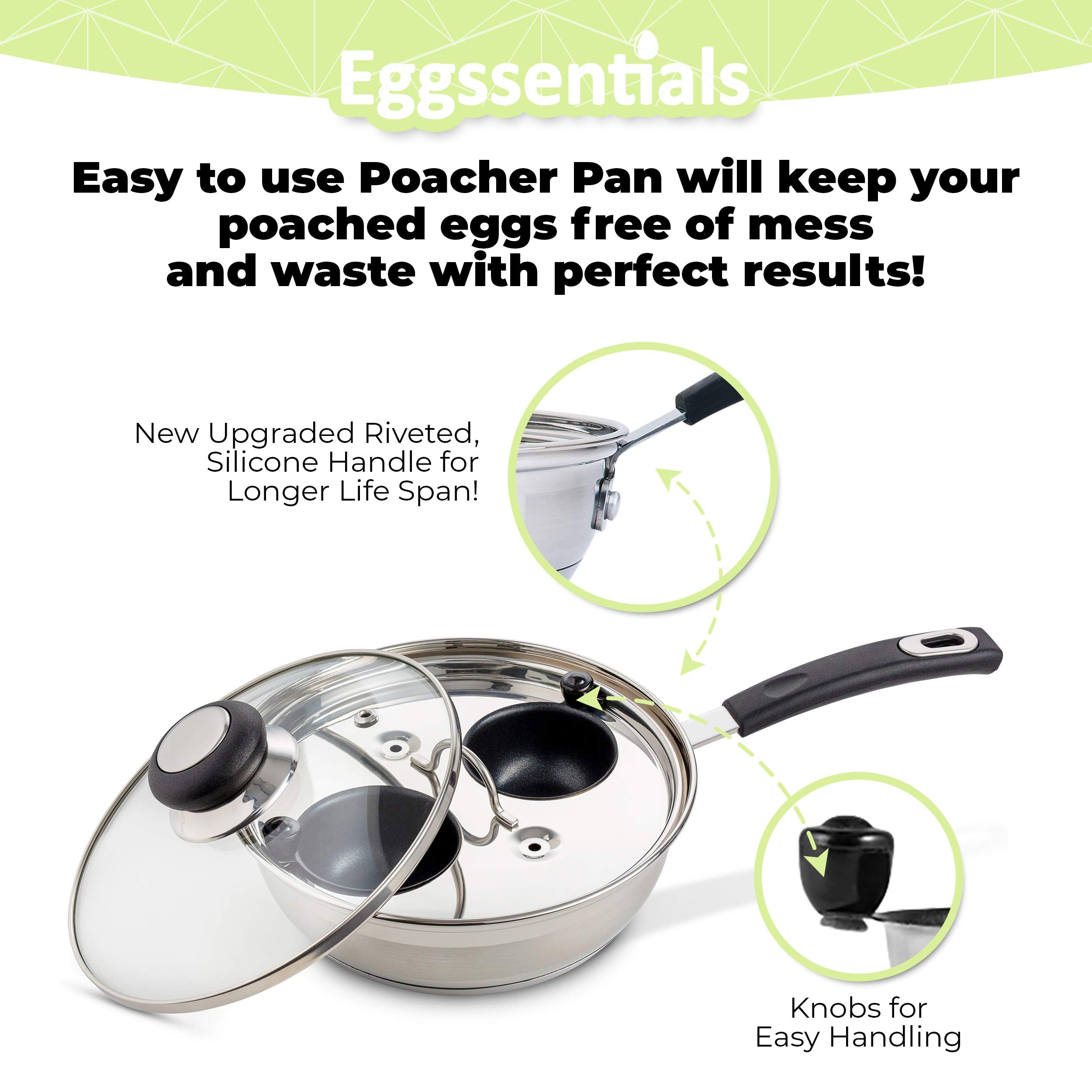 Eggssentials close-up of PFOA-free nonstick cup showing smooth surface for easy release