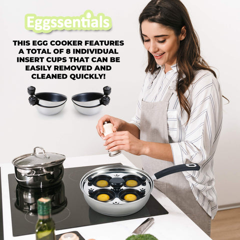 Eggssentials close-up of PFOA-free nonstick cup surface for easy release