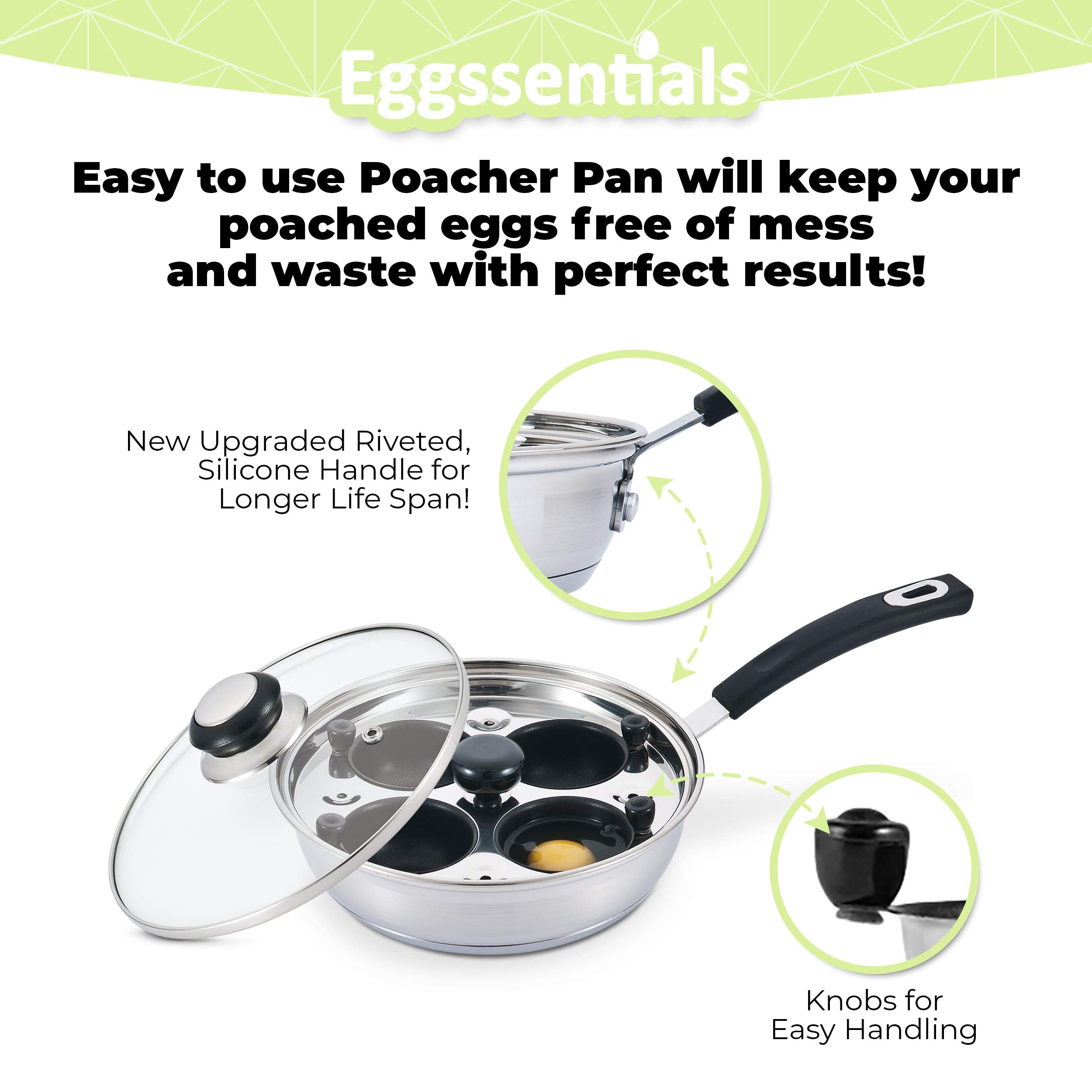 Eggssentials pan placed on induction stove demonstrating compatibility and efficiency