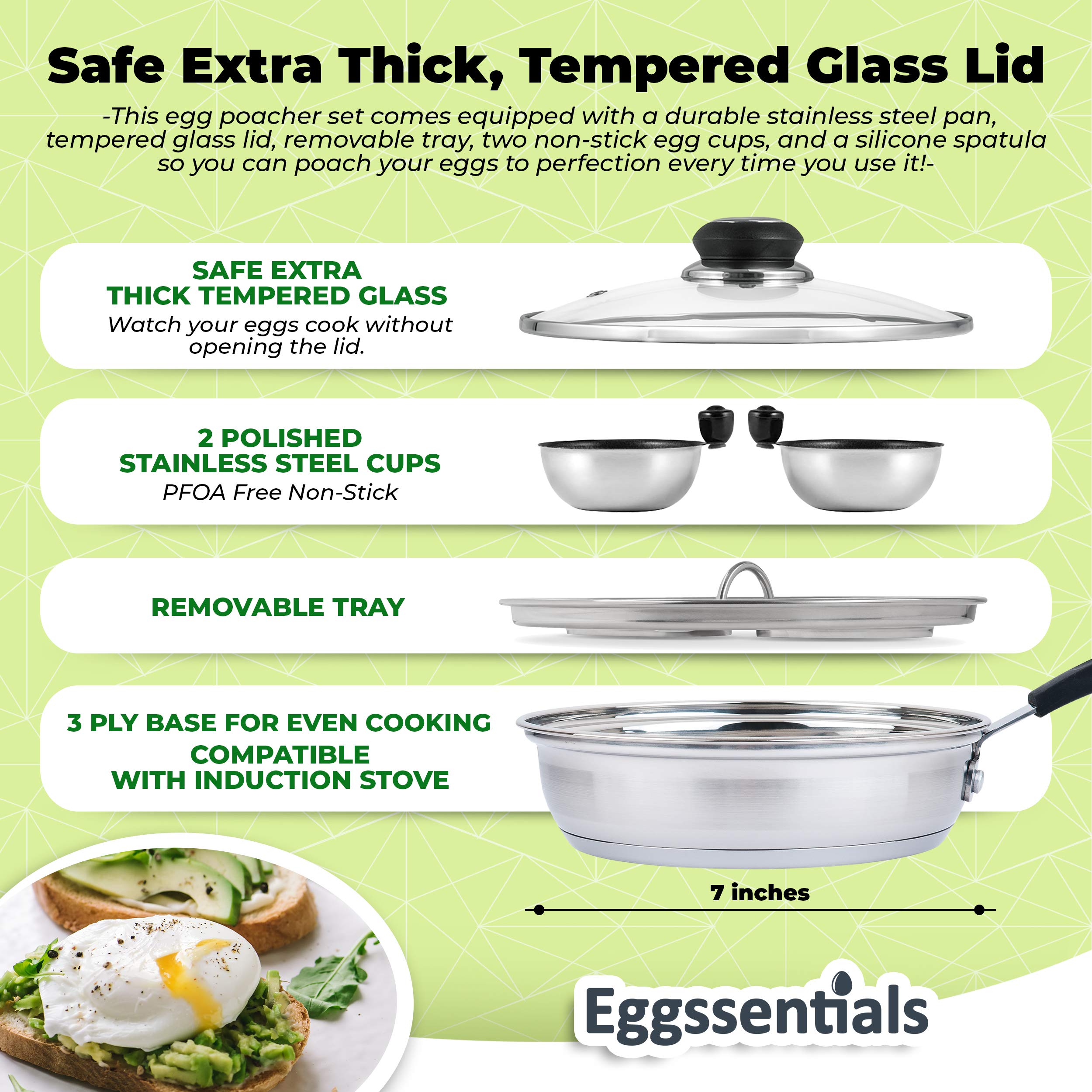Eggssentials removable cup held over sink ready for quick dishwasher-safe cleaning