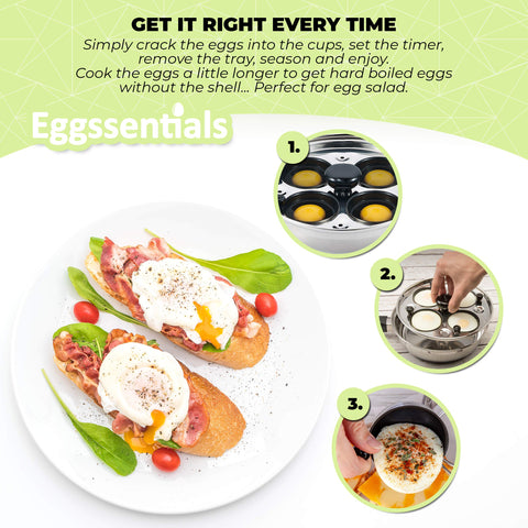 Eggssentials tempered glass lid detail showing steam vent and clear monitoring