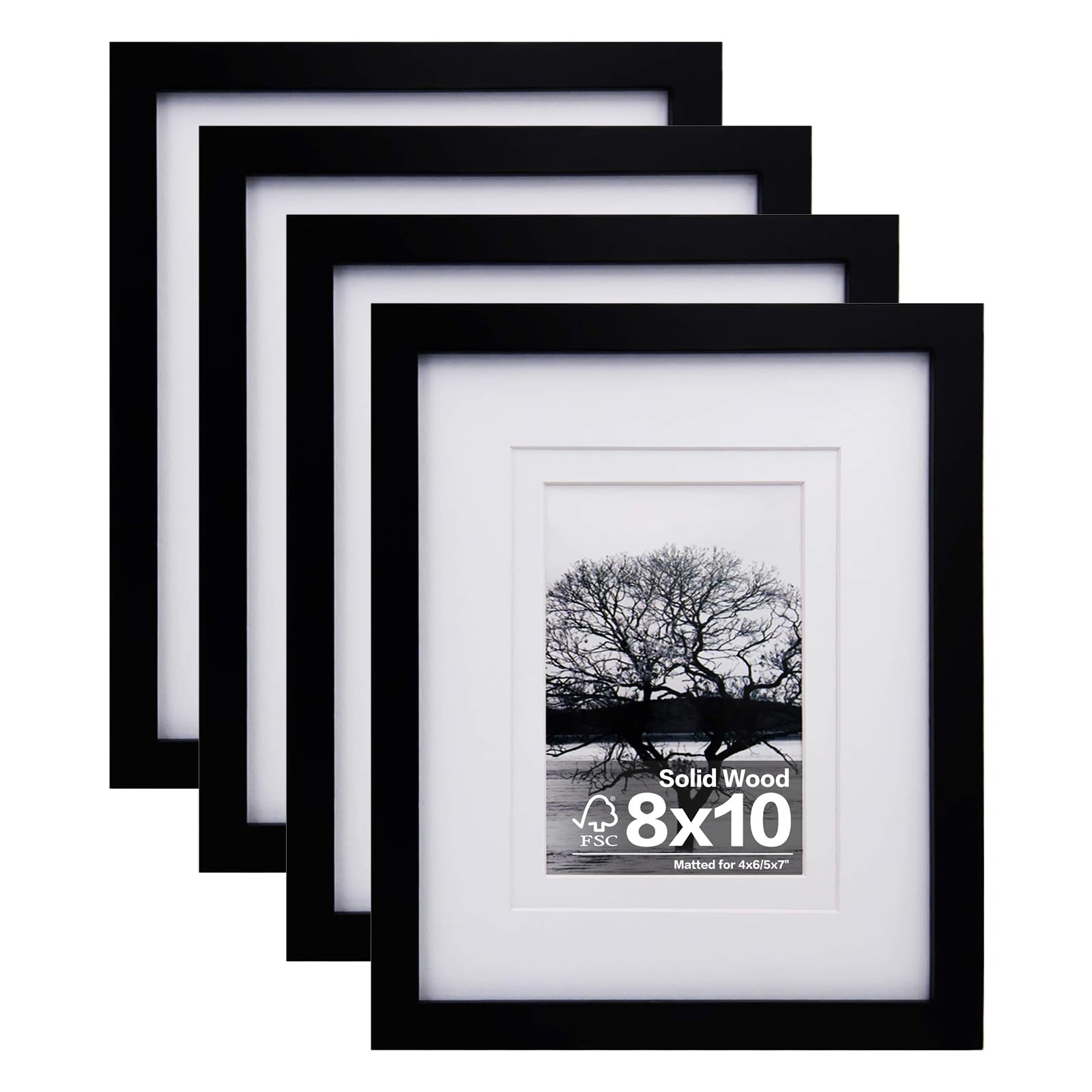 Egofine frame front view showing black finish and clean edge for elegant display