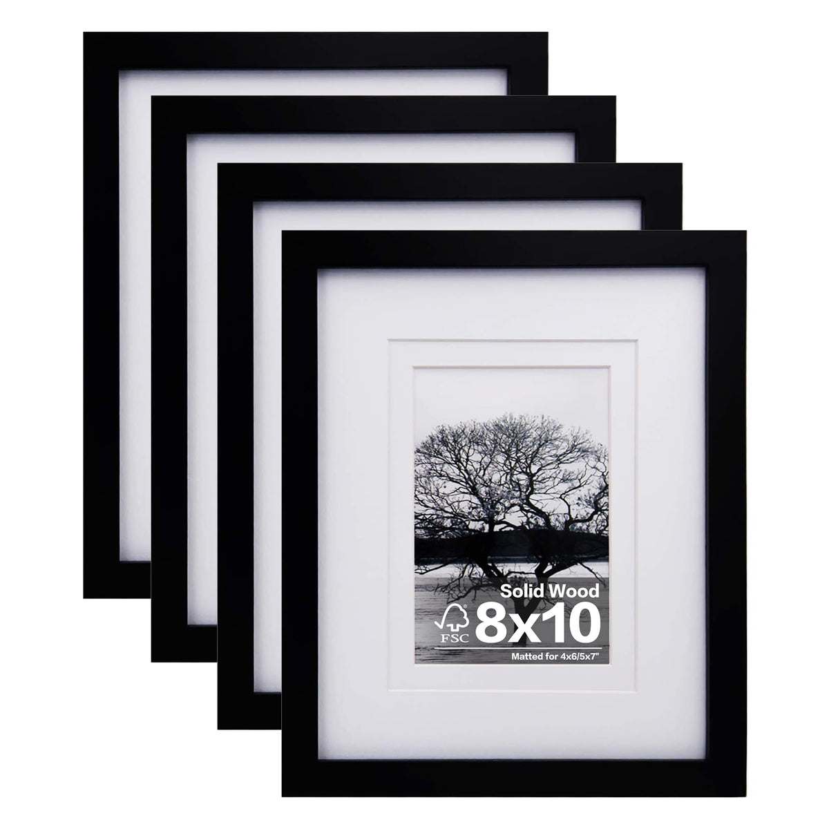 Egofine frame front view showing black finish and clean edge for elegant display