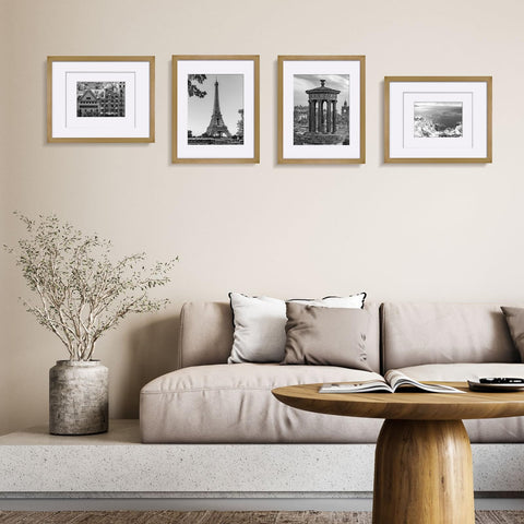 Egofine frame wall-mounted in living room showing decorative presentation benefit
