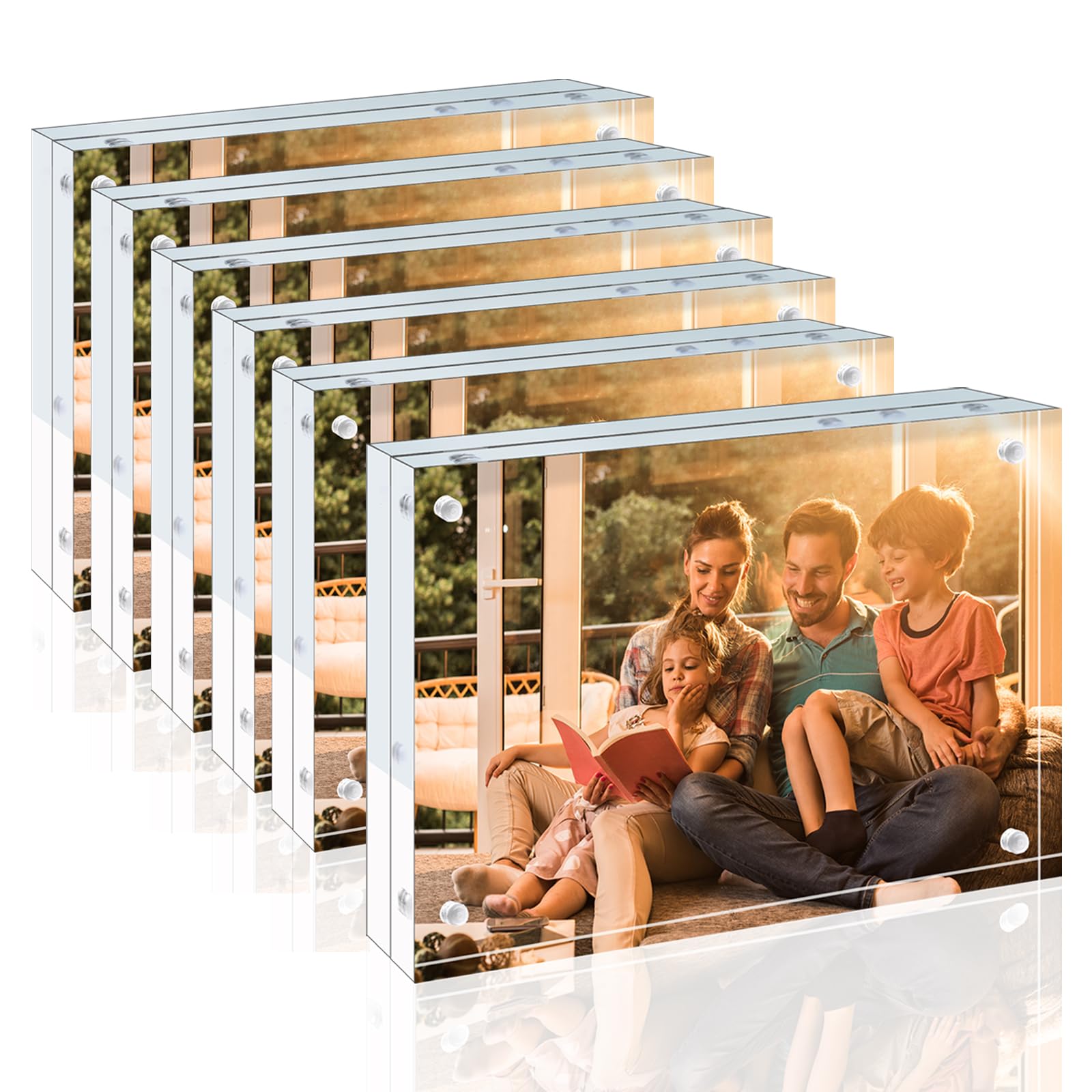 Egofine clear frame front view showing photo clarity and modern display benefit
