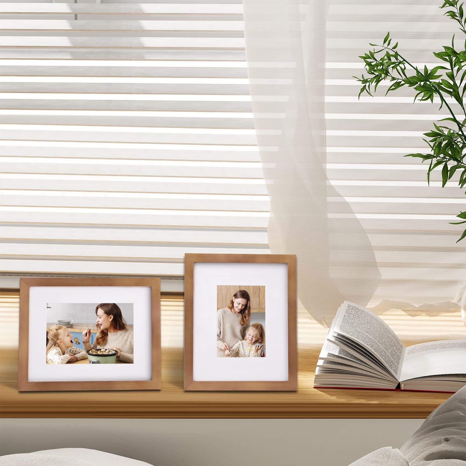 Egofine tabletop display on desk showing instant personalized decor
