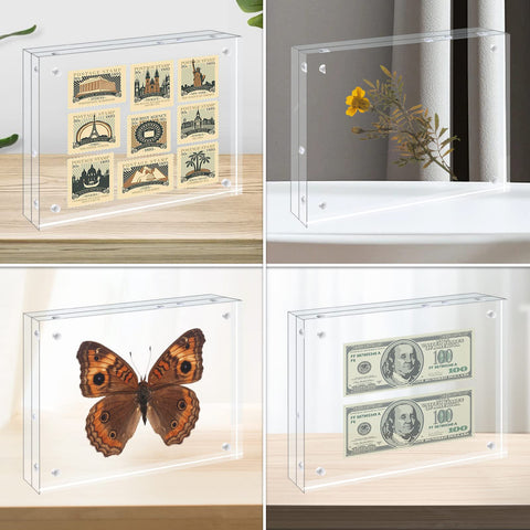 Egofine vertical frame on shelf showing versatile orientation and space-saving benefit