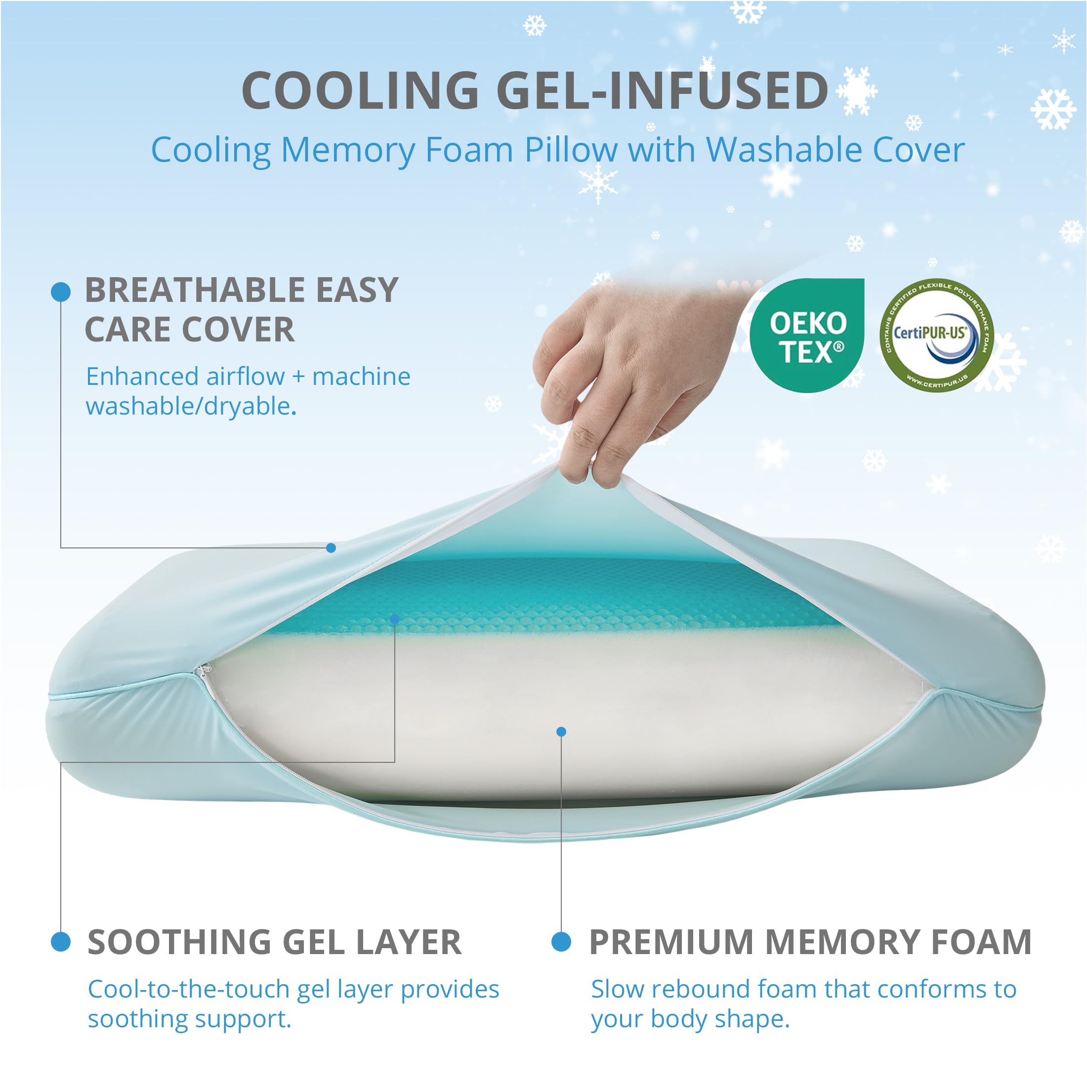 EGOHOME removable washable cover with zipper for easy care