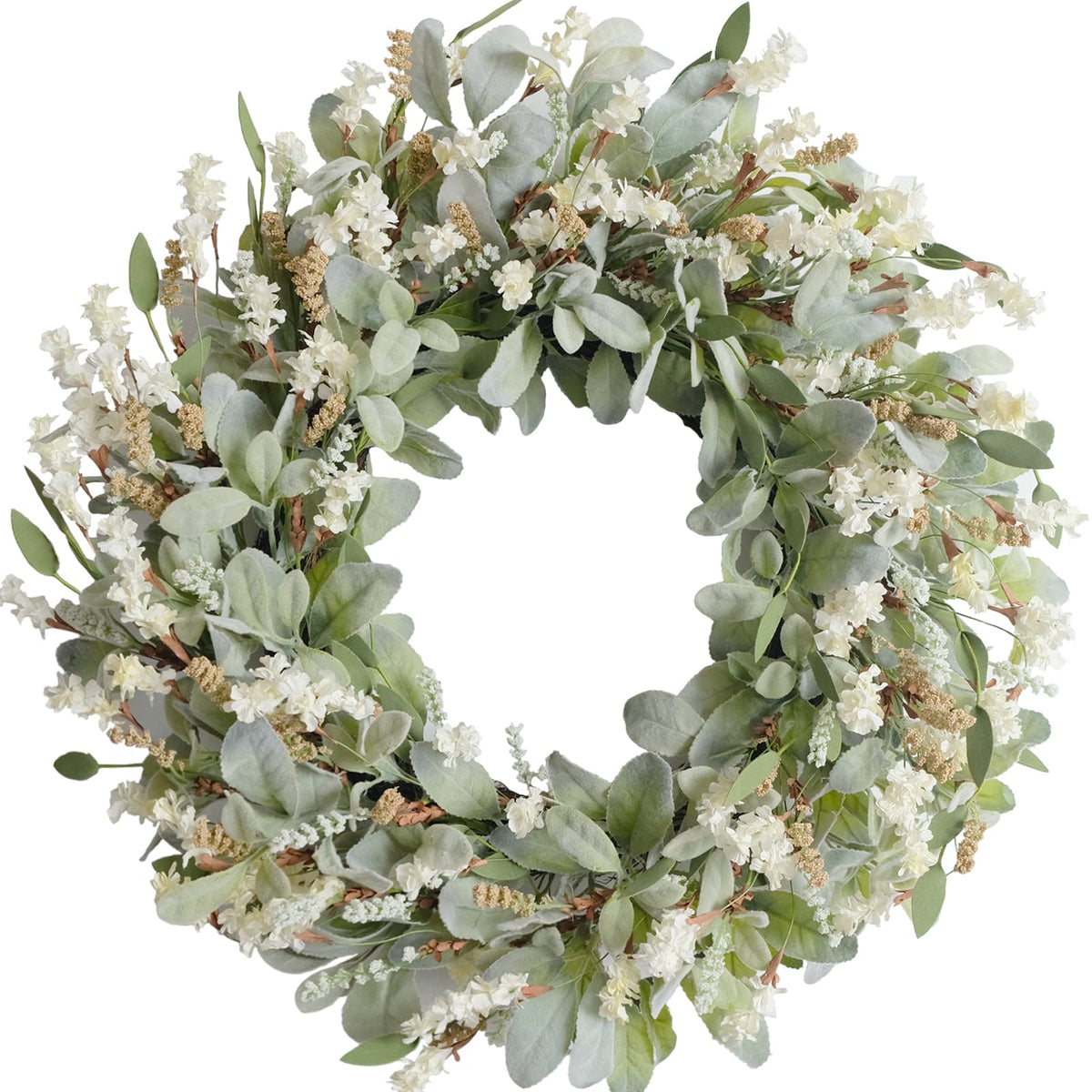 egolot front door wreath displayed on rustic door, welcoming curb appeal