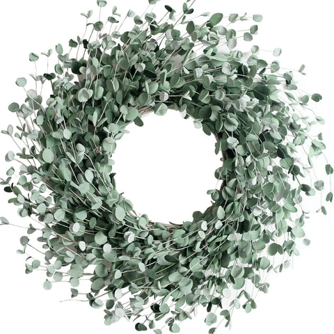 egolot front door wreath shown hung, enhances curb appeal