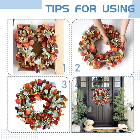 egolot wreath on a standard door illustrating 22-inch scale
