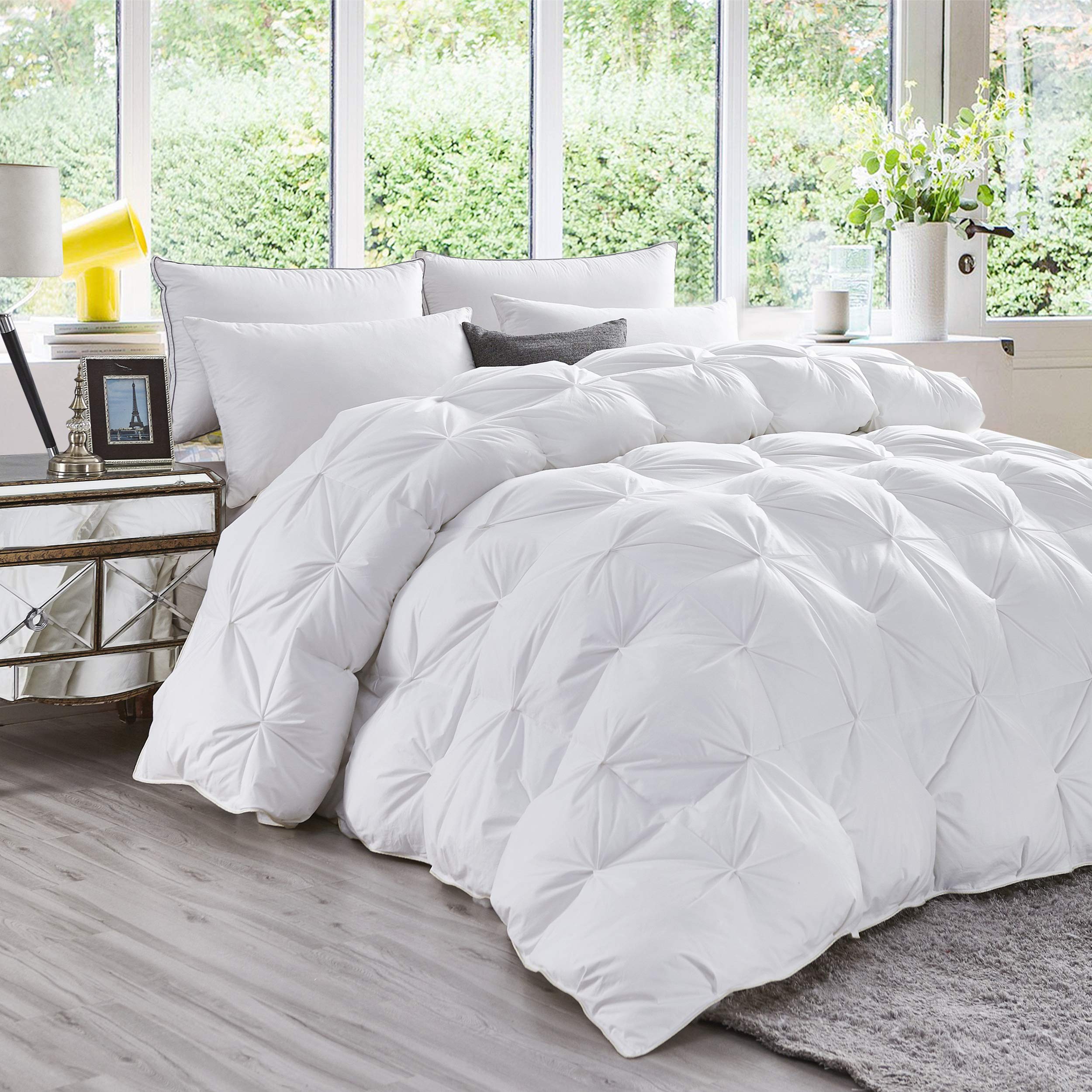 EGYPTIAN BEDDING baffle box interior view showing even loft and insulation