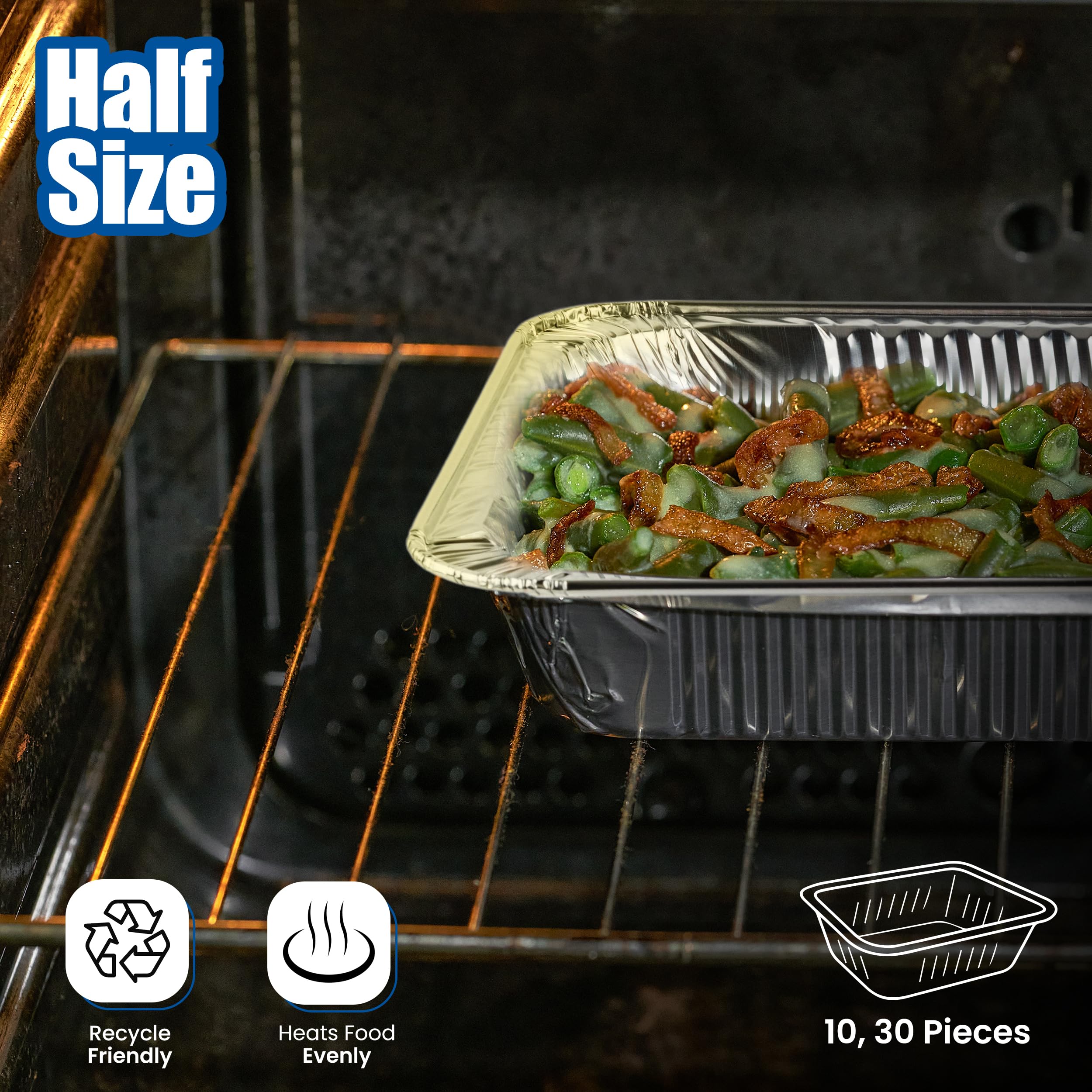EHOMEA2Z pan packed and frozen for meal prep and quick meals