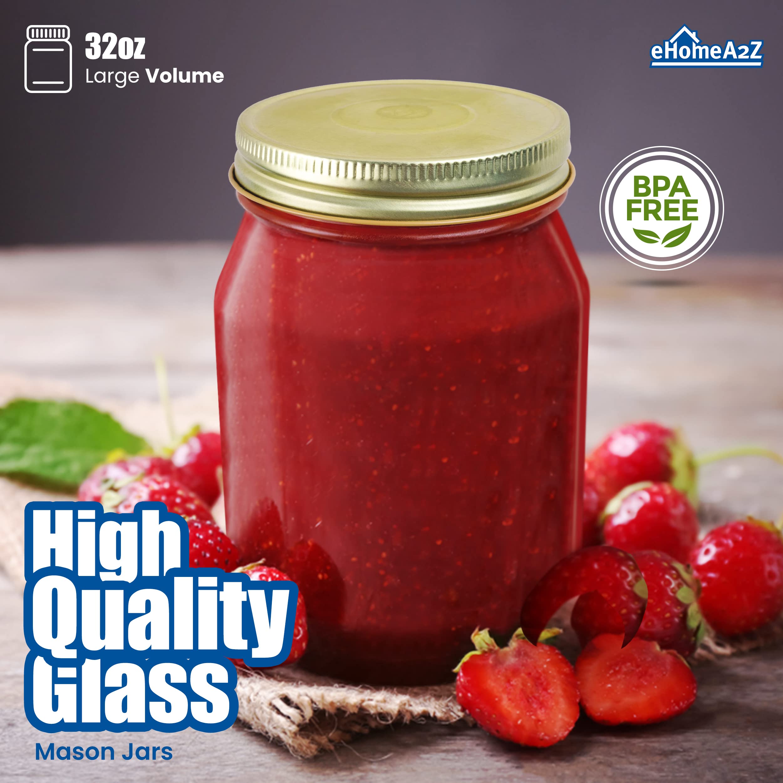EHOMEA2Z jar with overnight oats showing practical meal prep convenience