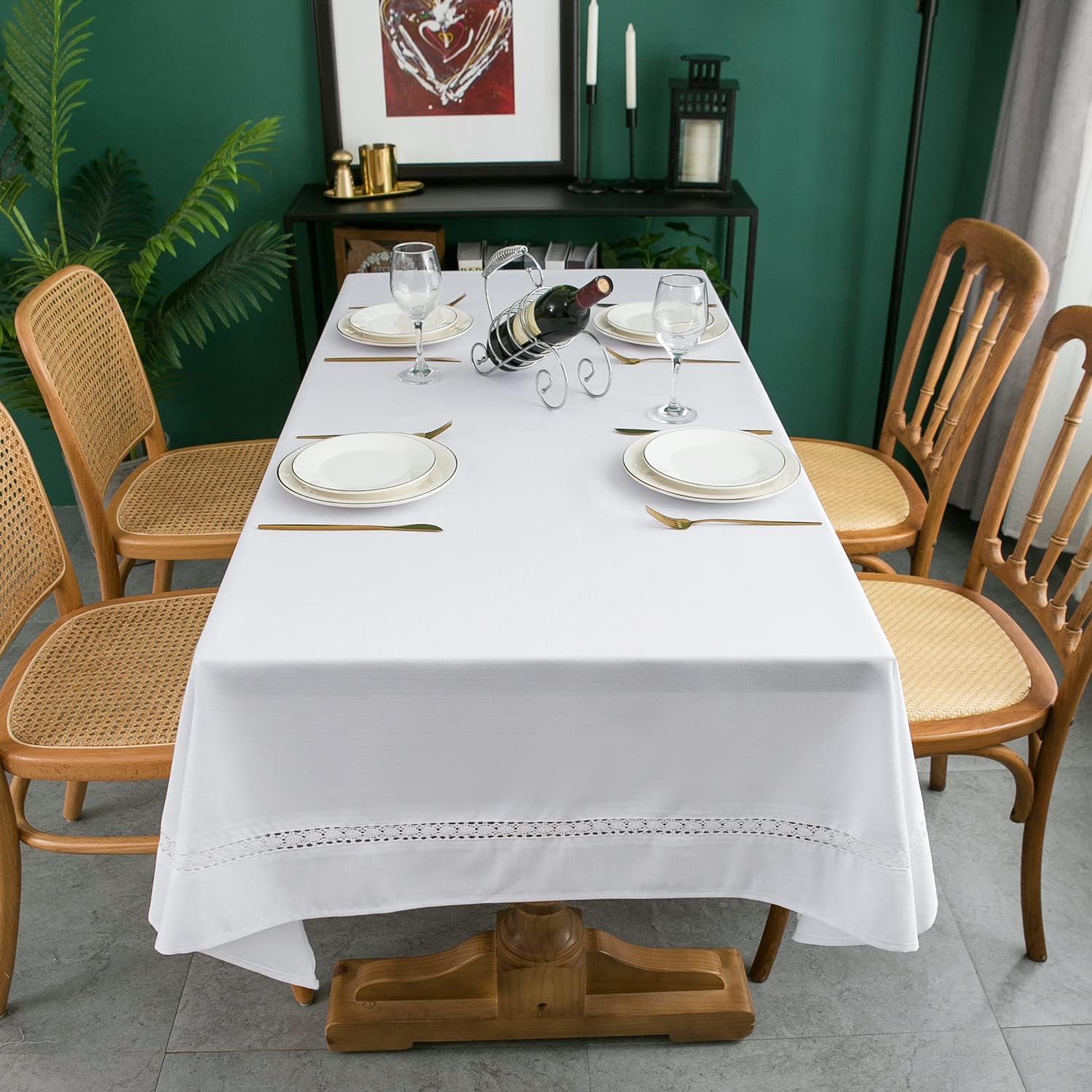EHouseHome waterproof demo with liquid beading to protect table