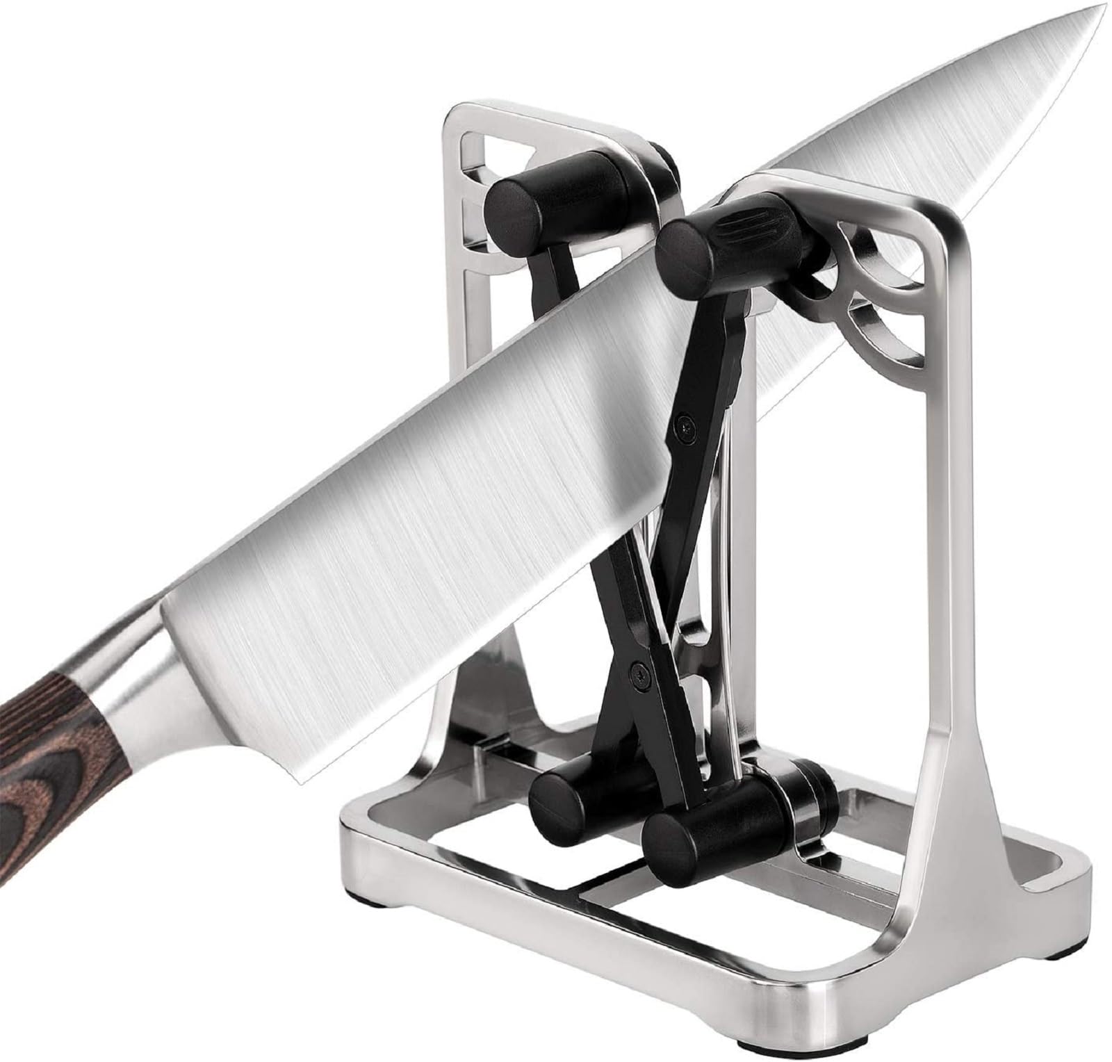 Ehoyal front view showing sharpener shape and V-groove, stable and compact