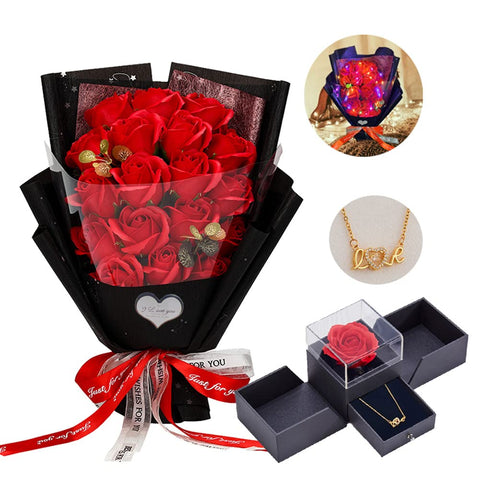 EIGHTOWN front packaging showing gift box and bouquet, elegant presentation benefit