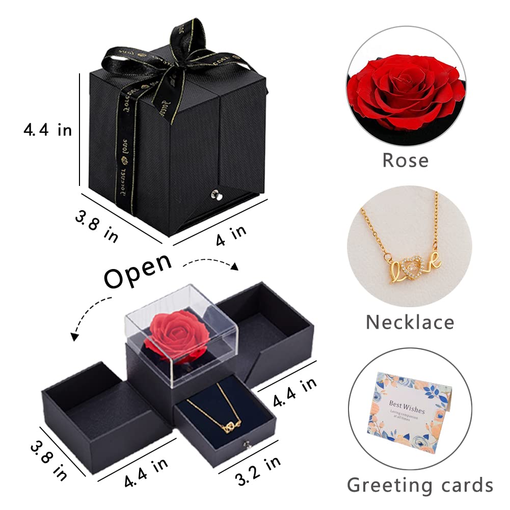 EIGHTOWN illuminated roses in box with light on, display highlight benefit
