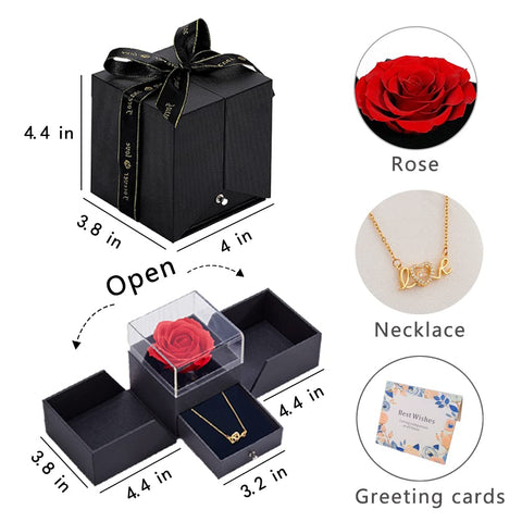EIGHTOWN illuminated roses in box with light on, display highlight benefit