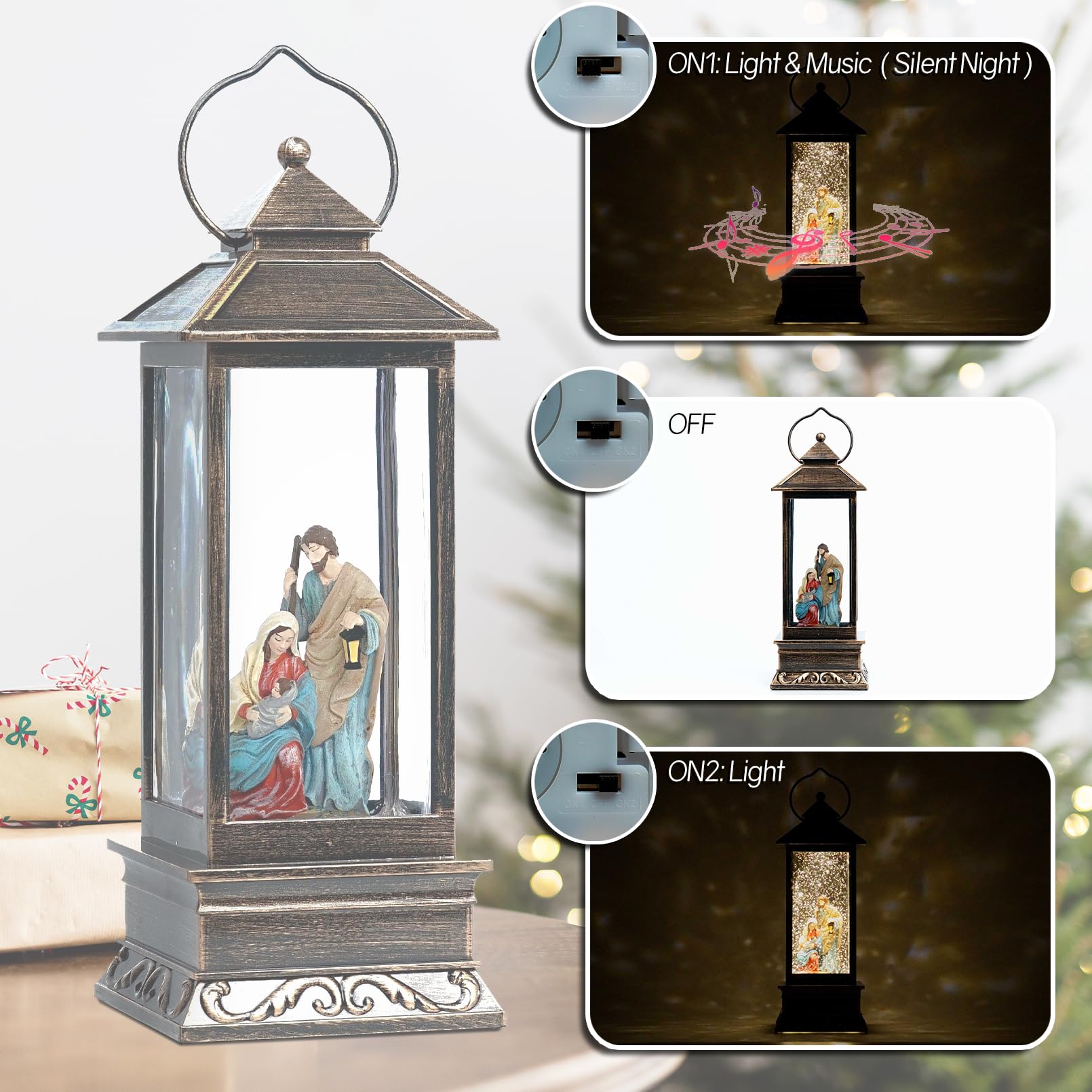 EIGHTOWN size comparison in hand showing portable 12-inch lantern convenience