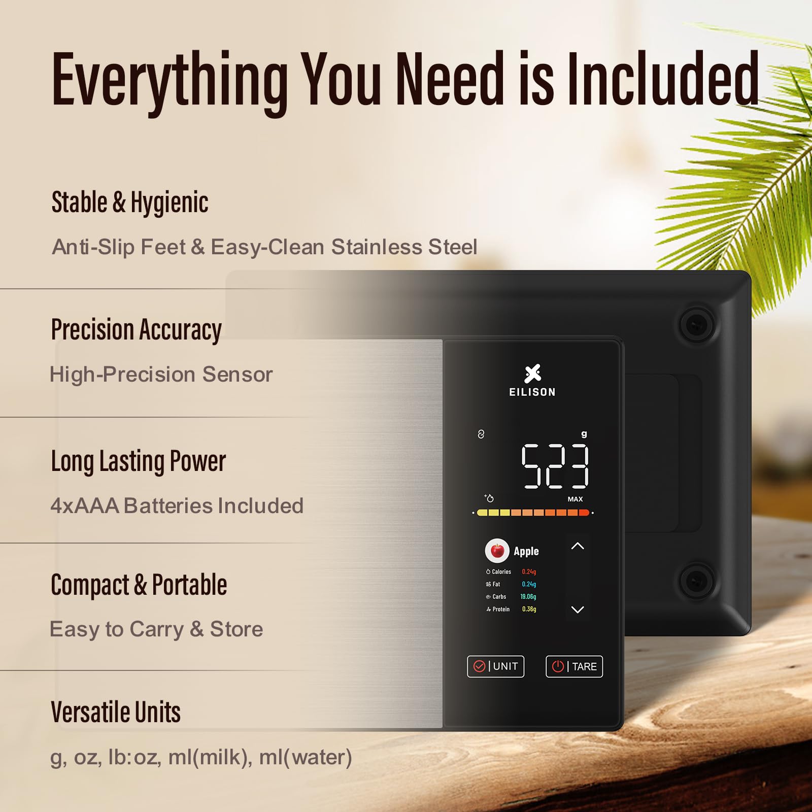 EILISON phone app syncing via Bluetooth demonstrating expanded database and tracking