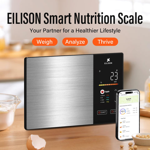EILISON close-up of weighing platform highlighting durable texture and easy cleaning