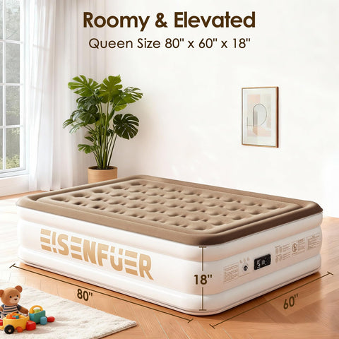 EISENFUER quick deflation folded for compact storage and fast pack-up convenience