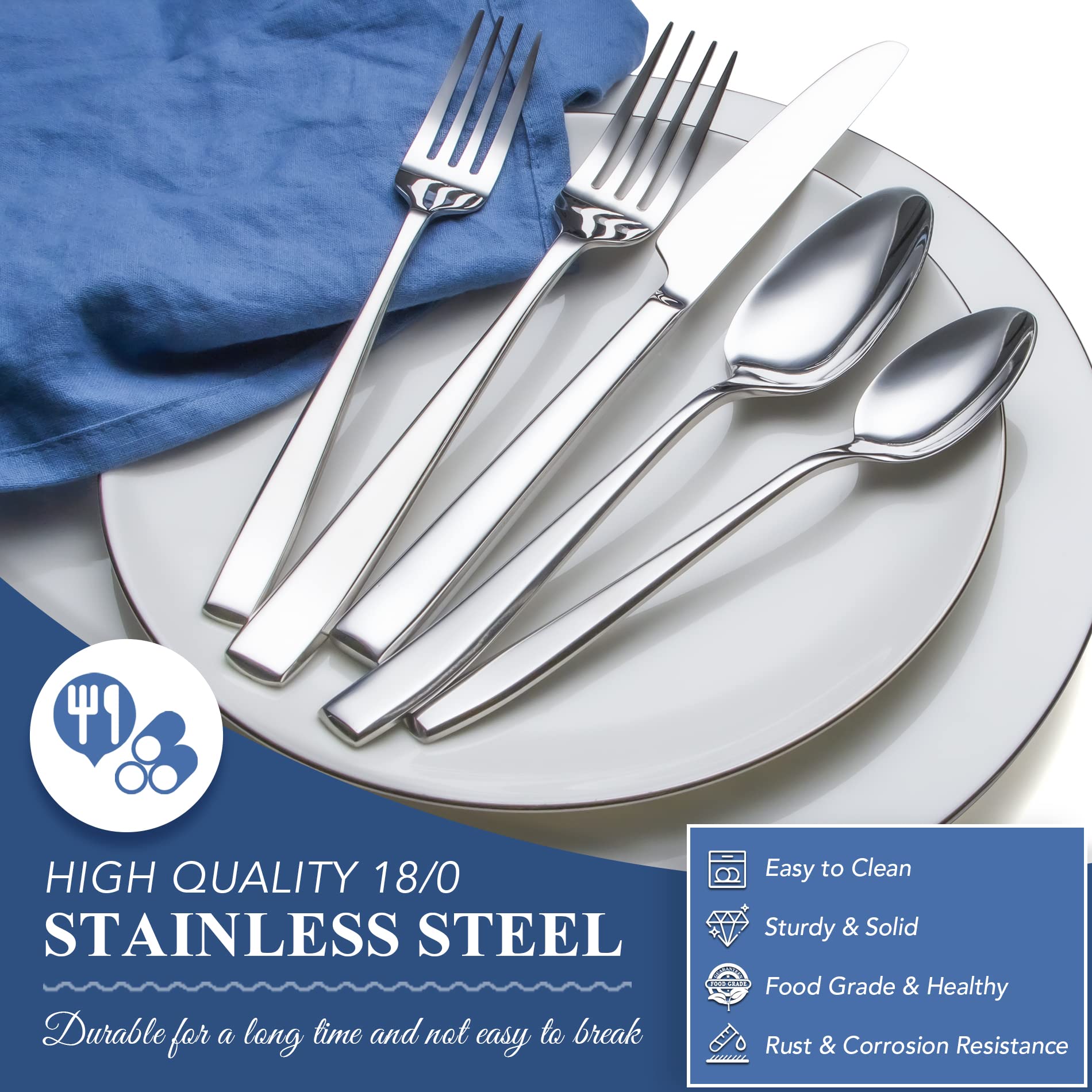 EIUBUIE full service laid out to display included pieces and meal versatility