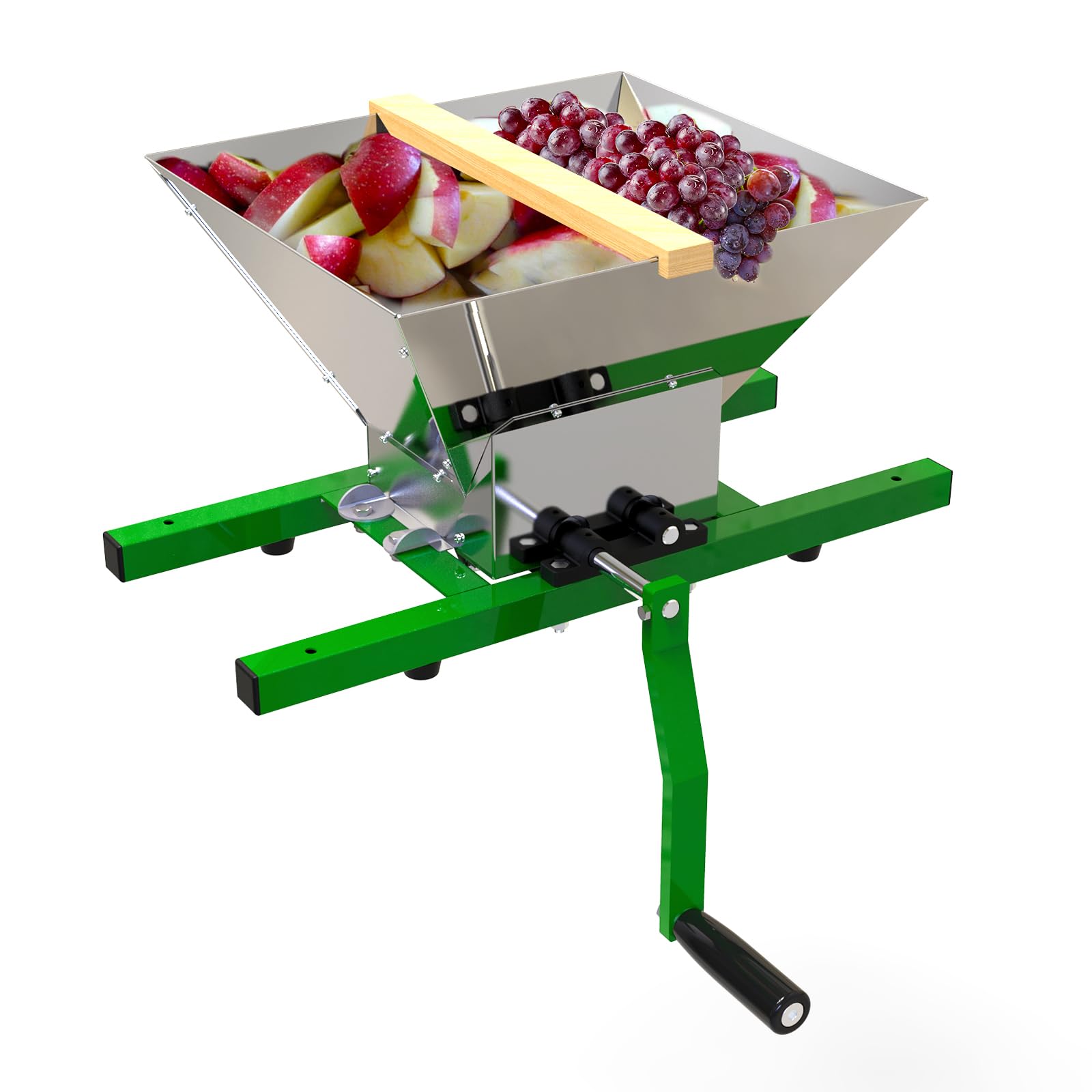 EJWOX front view assembled crusher showing compact design and portability benefit