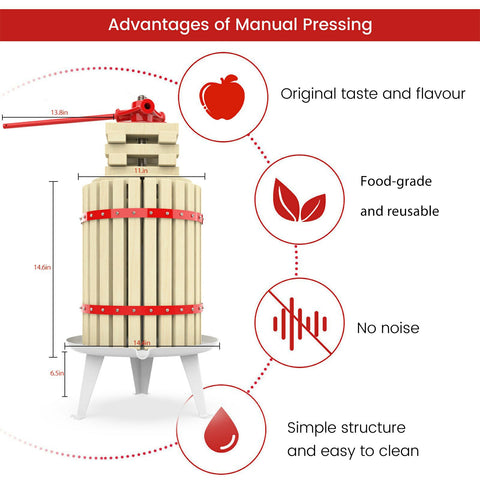 EJWOX pressing apples into jug demonstrating efficient juice extraction