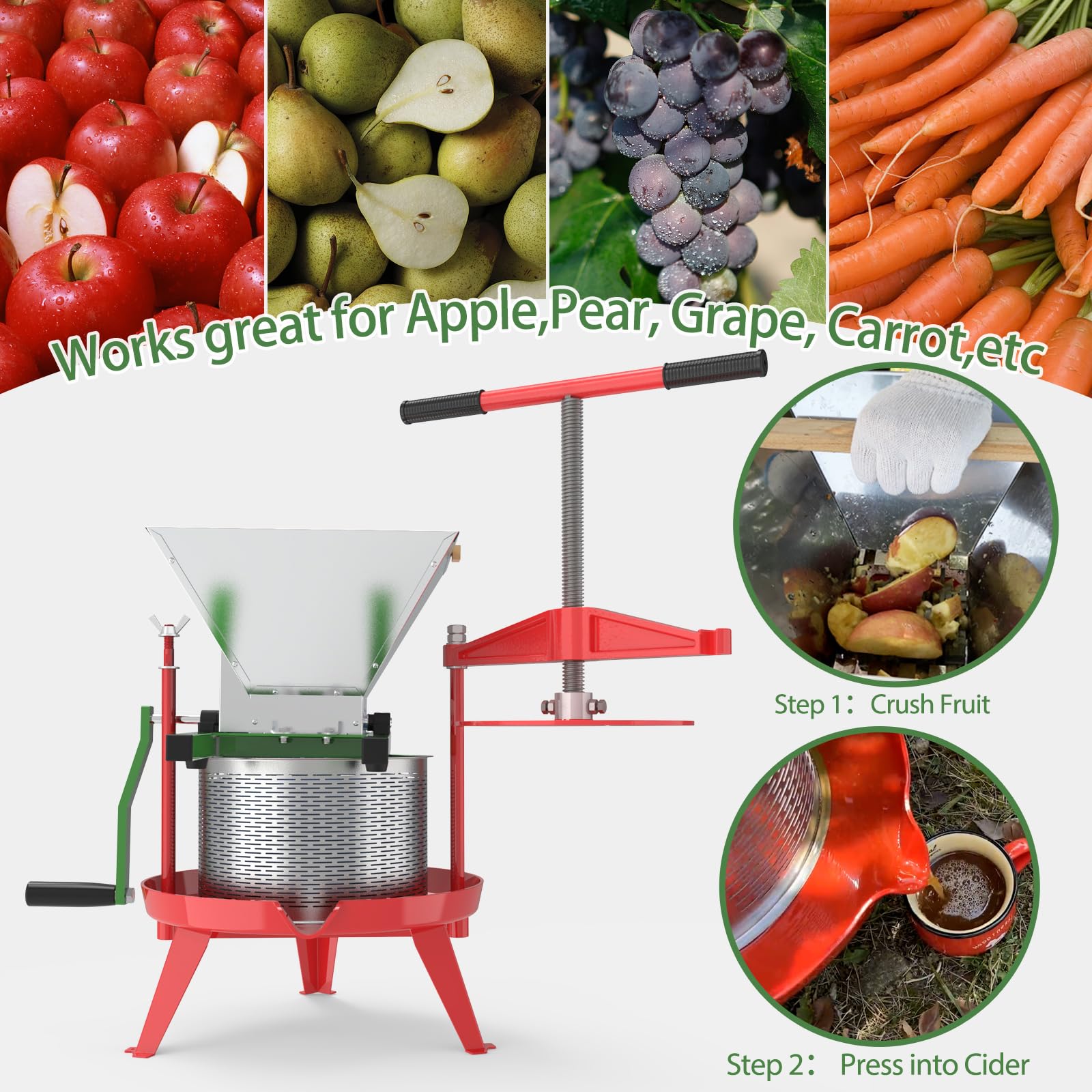EJWOX table mounted in use with fruit being fed to save time benefit