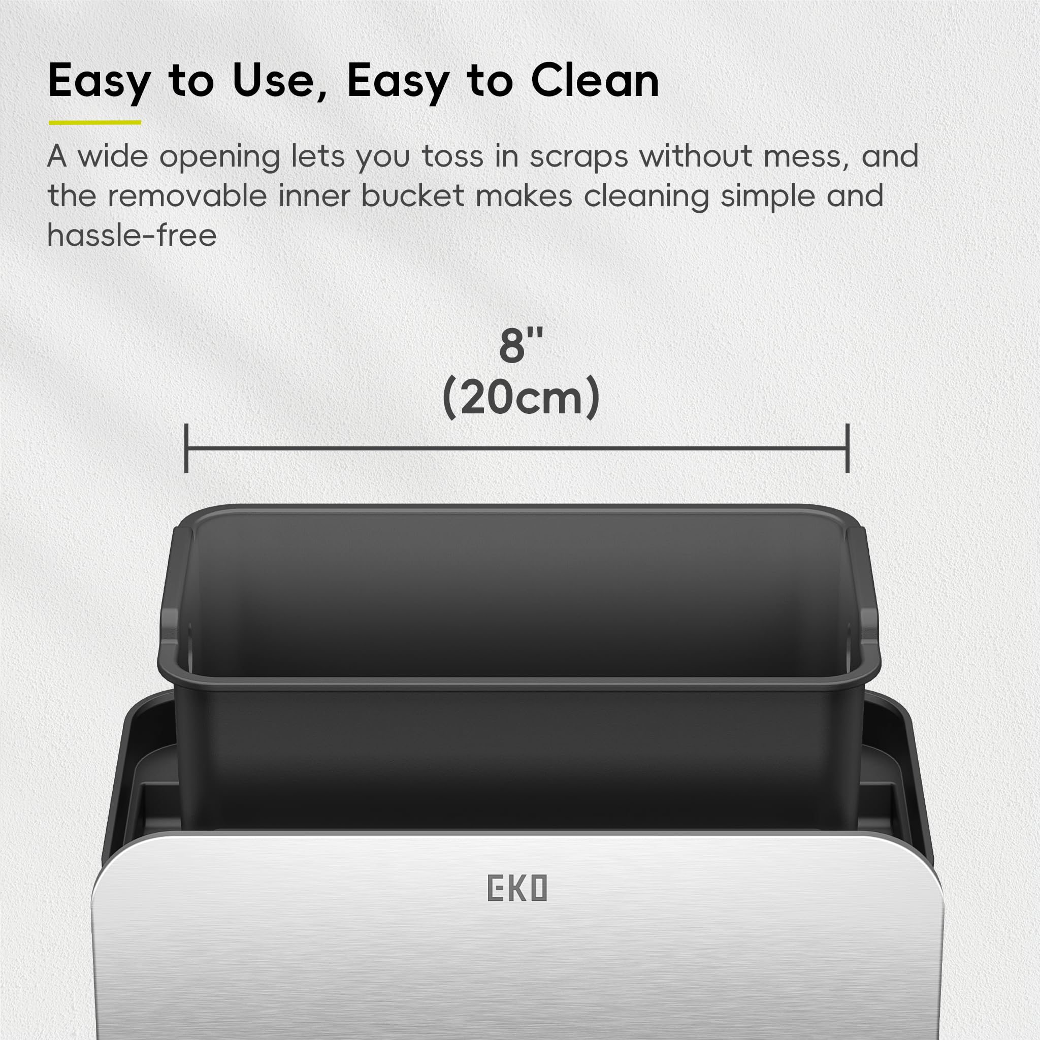EKO hanging over cabinet door to save counter space efficiently