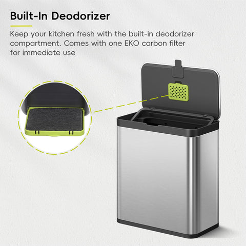 EKO removable inner bucket lifted for easy emptying and rinsing
