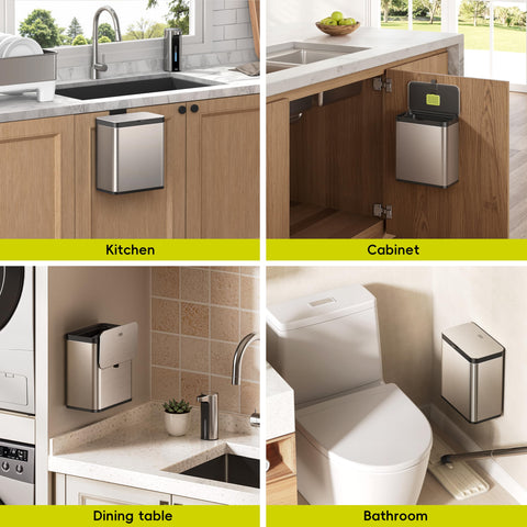 EKO wall-mounted in small kitchen for tidy, out-of-the-way storage