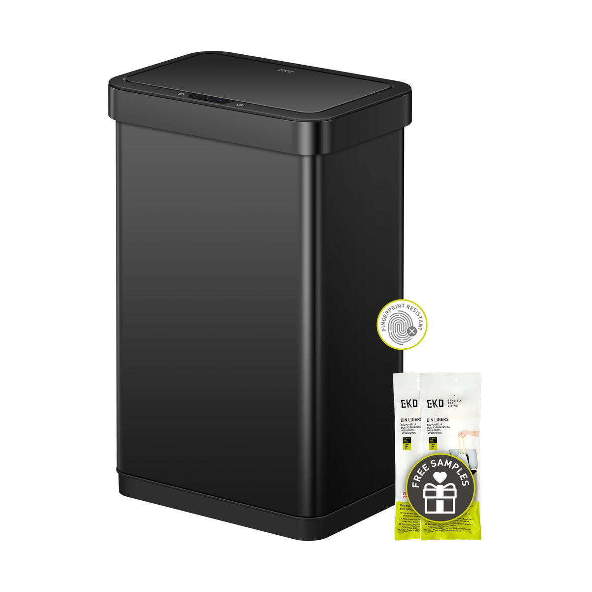 EKO EcoNova front view showing matte black stainless steel and modern profile benefit: sleek countertop appearance