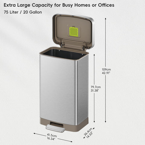 EKO Hudson sturdy stainless steel pedal close-up built for long-lasting hands-free use