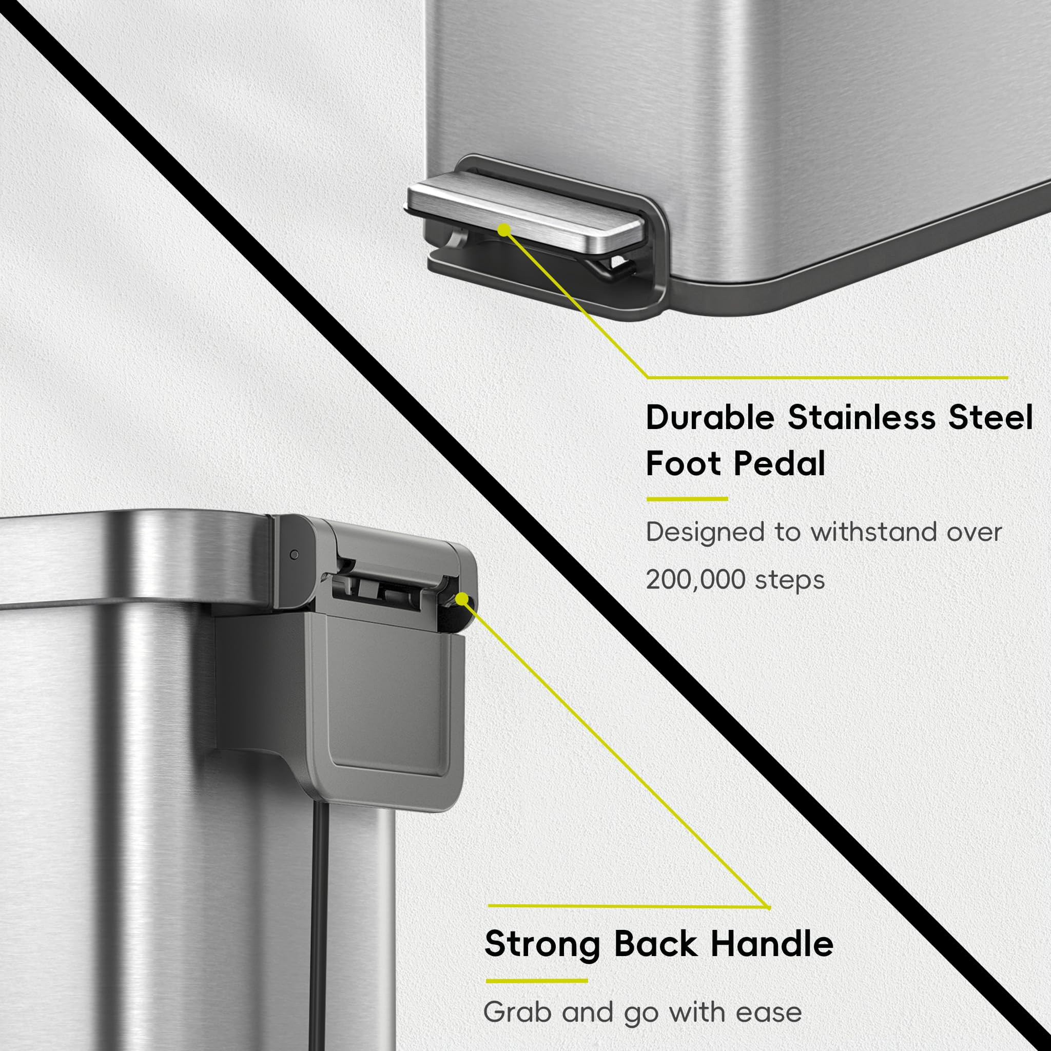 EKO Hudson Slim rear ergonomic handle for effortless moving and cleaning
