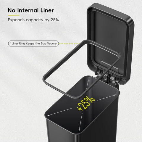 EKO Hudson Slim interior empty liner-free design maximizing usable volume and easy cleaning