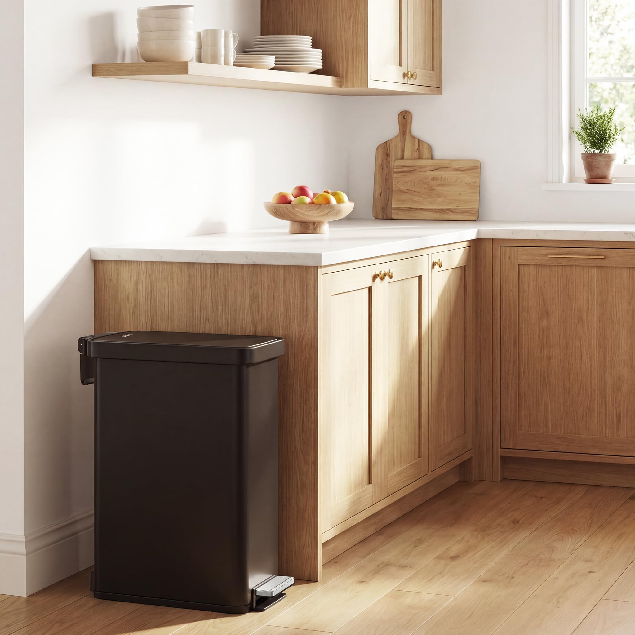 EKO Hudson Slim placed in a modern kitchen lifestyle scene promoting quiet soft-close lid