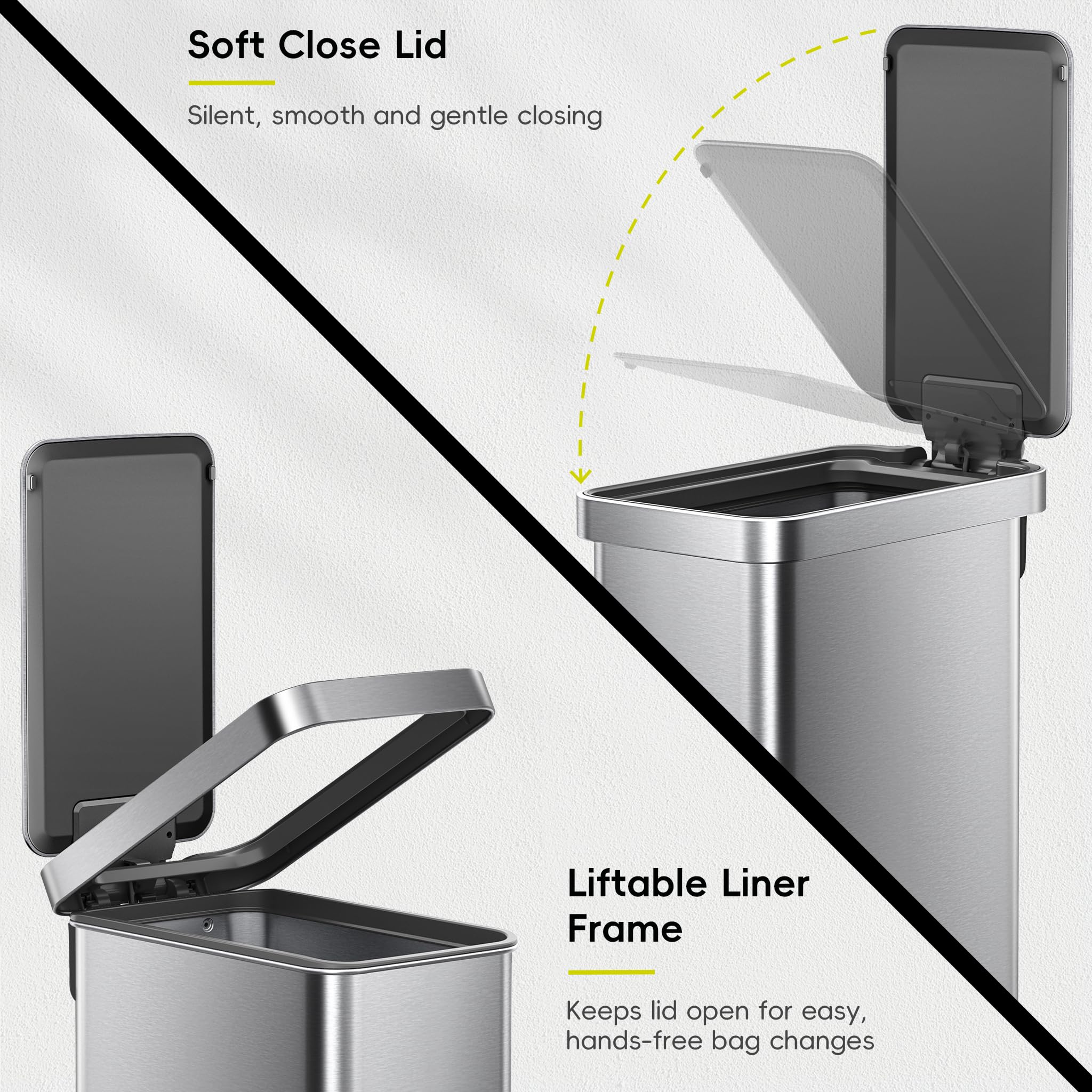 EKO Hudson Slim interior without liner showing full 50L usable volume