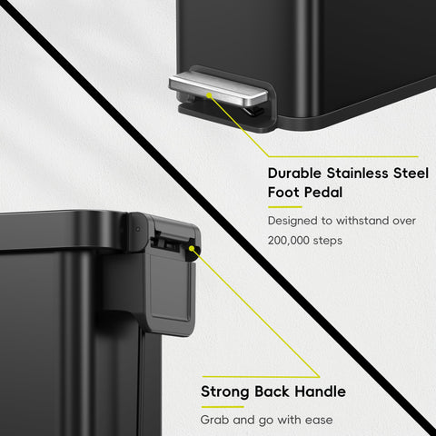 EKO Hudson Slim matte black stainless steel finish detail resists fingerprints and smudges