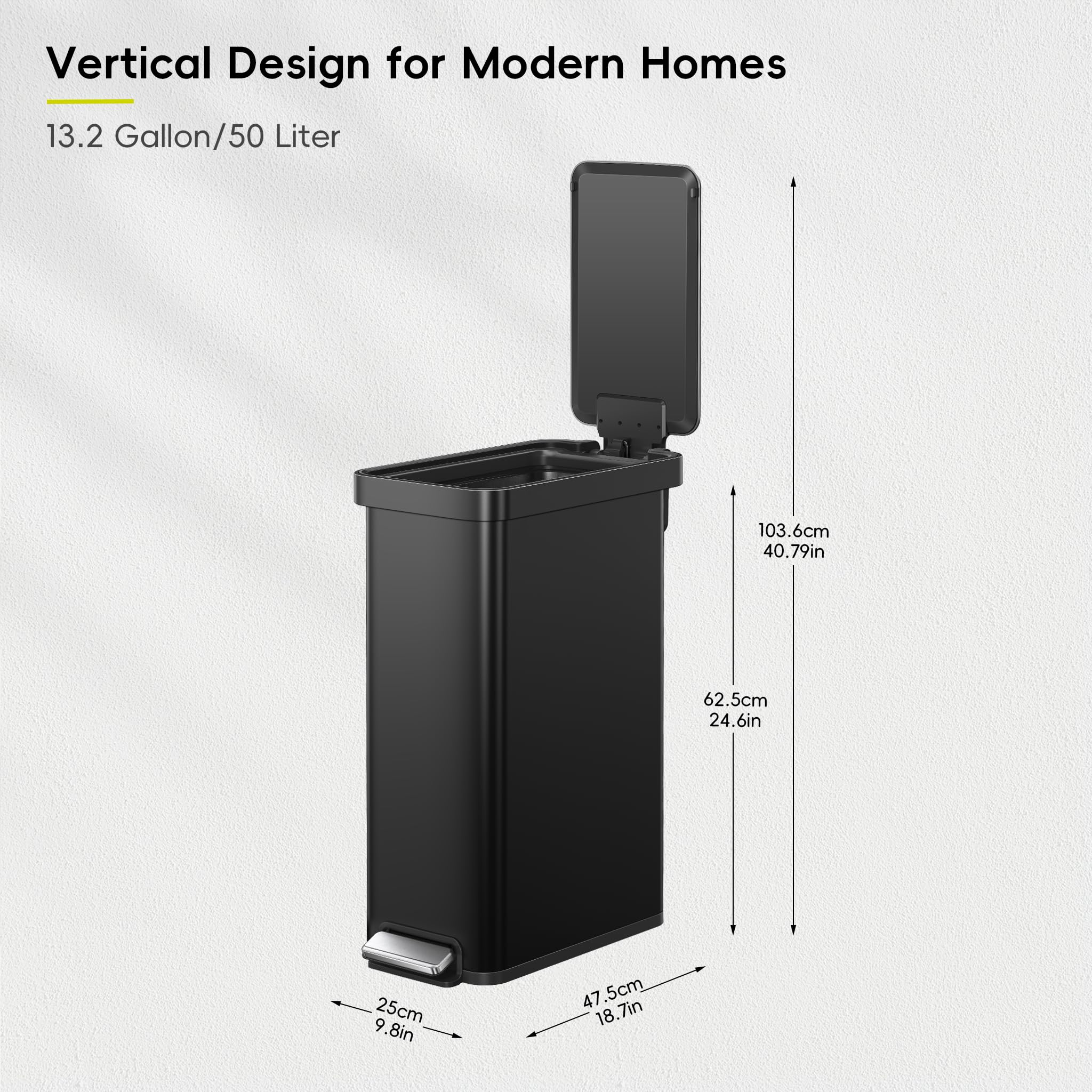 EKO Hudson Slim side profile tucked between counters to save floor space