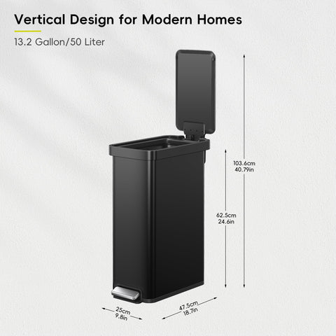 EKO Hudson Slim side profile tucked between counters to save floor space