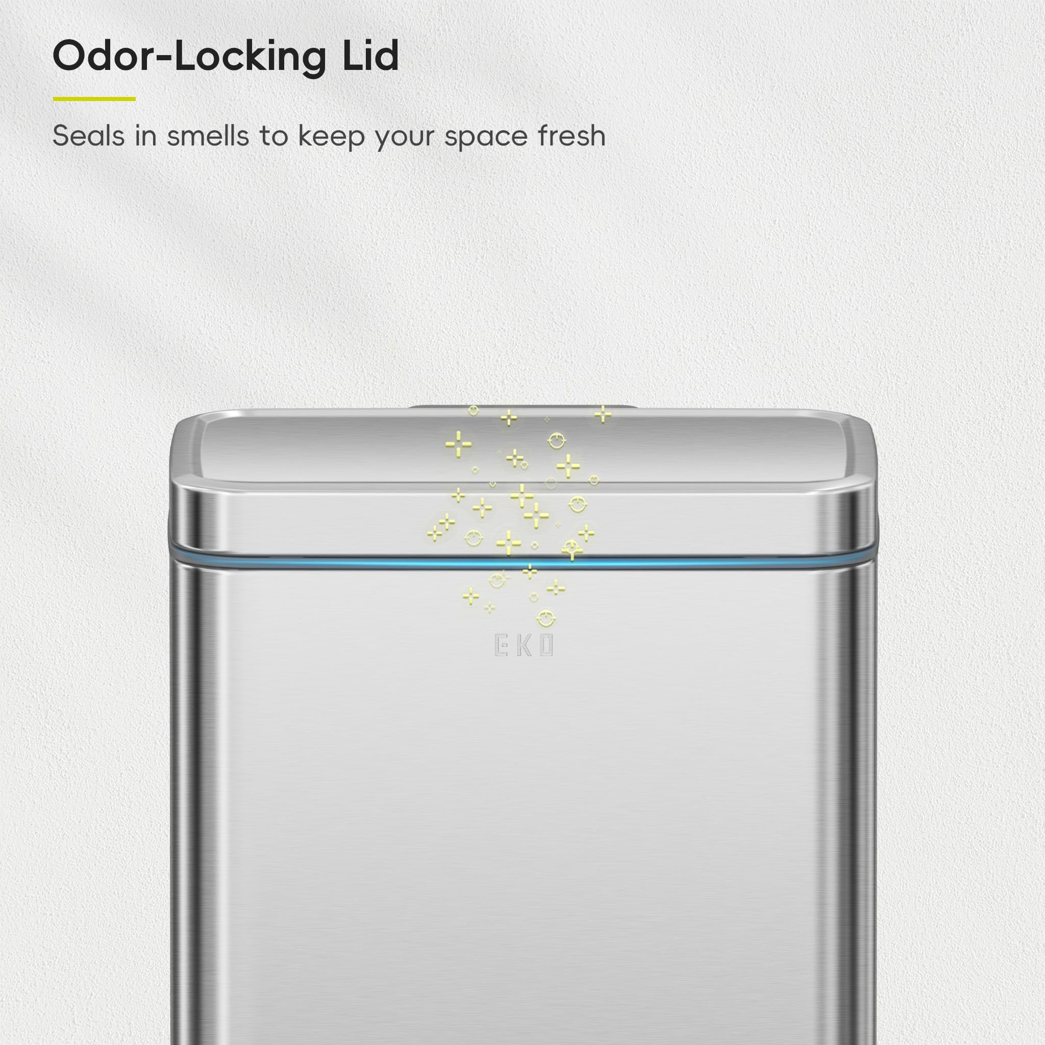 EKO Madison brushed stainless finish highlighting fingerprint resistance and easy cleaning